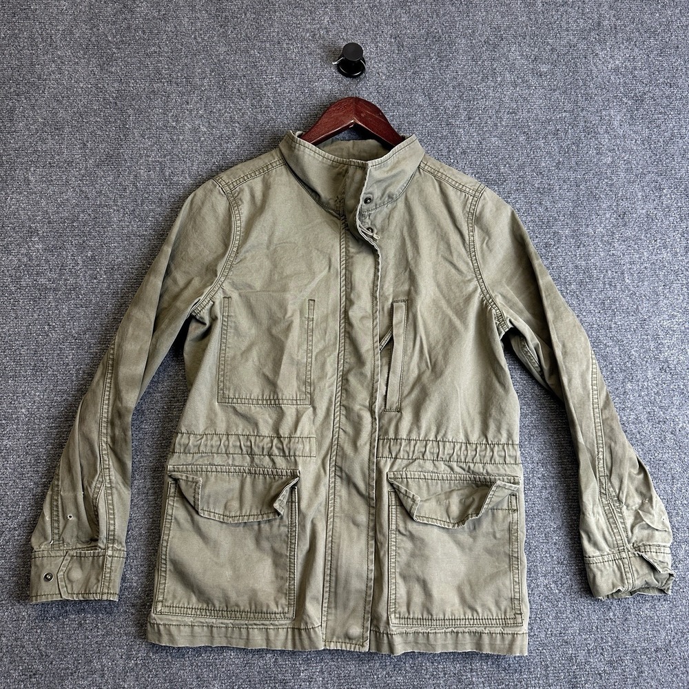 Madewell Utility Field Jacket Womens M Green Cotton Military Cargo Utility Chore